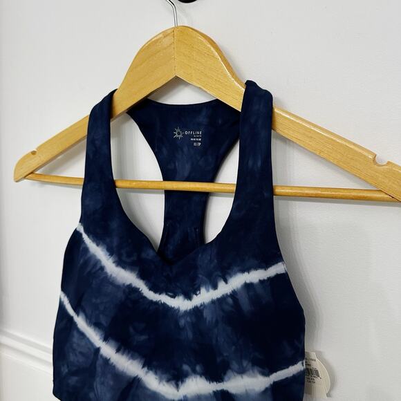 NWT! American Eagle Aerie Offline The Hugger Longline Racerback Sports Bra XS - Picture 2 of 5